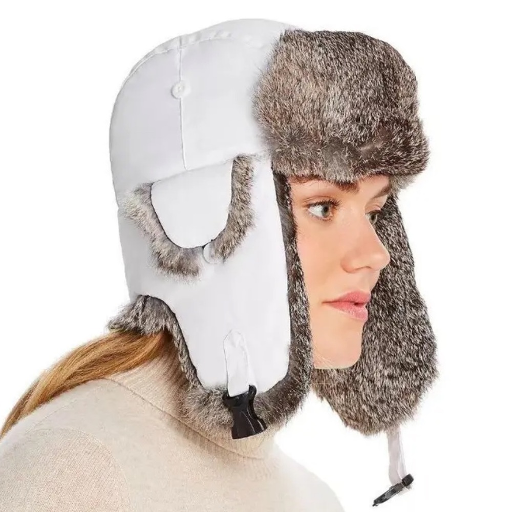 Crown Cap Rabbit Fur Aviator Hat - Picture 4 of 9